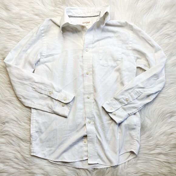 Cat & Jack Long Sleeve Buton Down White Size Medium - Picture 1 of 2